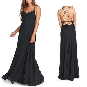 SHOW ME YOUR MUMU Godshaw Chiffon Gown Black NWT